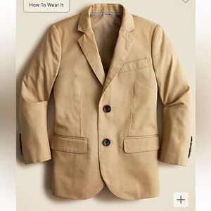 J crew light khaki Boys' Ludlow suit jacket in Italian chino